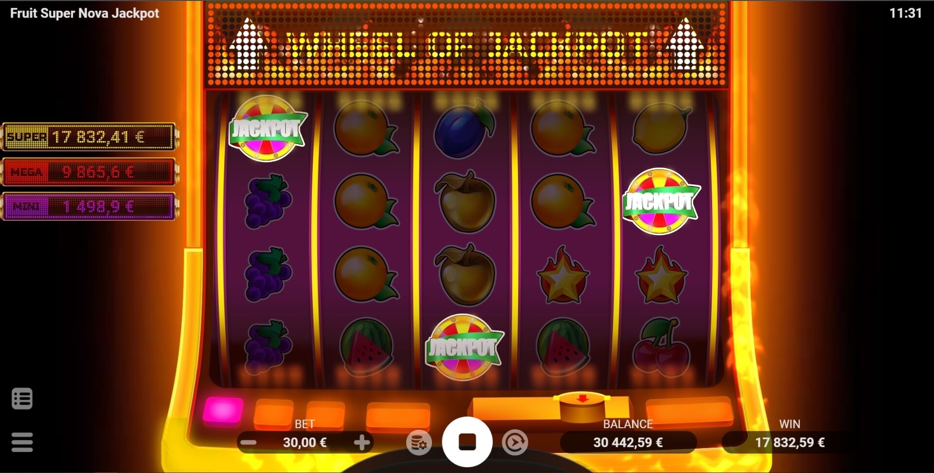 Fruit Super Nova Jackpot EVOPLAY Ufabet game